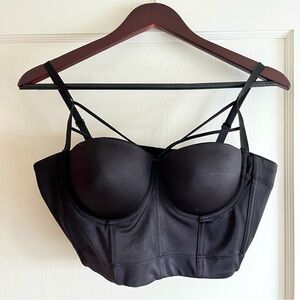 Strappy bustier crop top